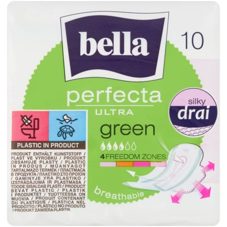 Bella Perfecta Ultra Green Silky Drai Podpaski higieniczne 10 sztuk