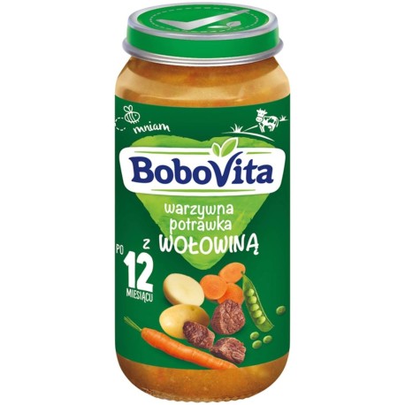 BoboVita Warzywna potrawka z wołowiną po 12 miesiącu 250 g