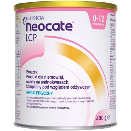 Nutricia Neocate LCP Żywność specjalnego przeznaczenia medycznego 400 g