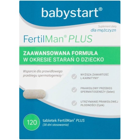 Babystart FertilMan Plus Suplement diety dla mężczyzn 196,8 g (120 sztuk)