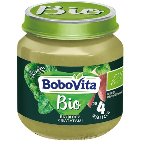 BoboVita Bio Brokuły z batatami po 4 miesiącu 125 g