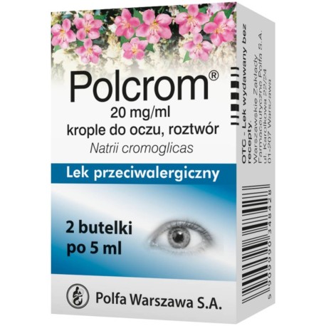 Polcrom krople do oczu, rozt. 20 mg/ml 5 ml x 2