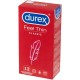 Durex Feel Thin Classic Wyrób medyczny prezerwatywy 12 sztuk