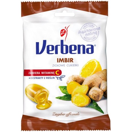 Verbena Ziołowe cukierki imbir 60 g