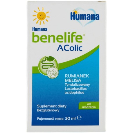 Humana benelife Suplement diety AColic od urodzenia 30 ml