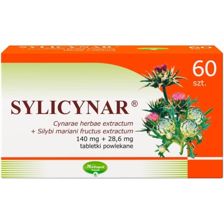 Sylicynar 140 mg + 28,6 mg Tabletki powlekane 60 sztuk