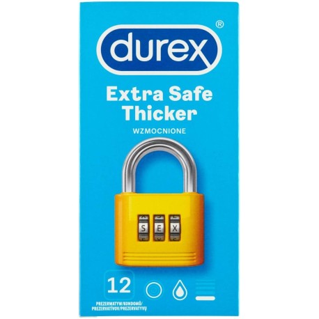 Durex Extra Safe Thicker Prezerwatywy 12 sztuk