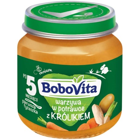 BoboVita Warzywa w potrawce z królikiem po 5 miesiącu 125 g