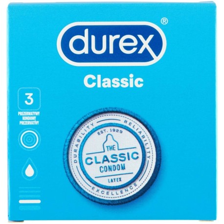 Durex Classic Prezerwatywy 3 sztuki