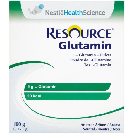 Resource Glutamin Dieta cząstkowa w proszku smak neutralny 20 x 5 g