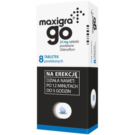 Maxigra Go 25 mg x 8 tabl. powl.