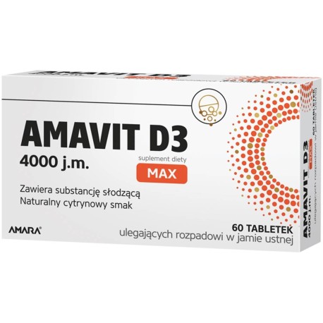 Amavit D3 Max 4000 j.m. Suplement diety 12,6 g (60 sztuk)