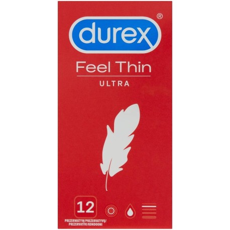 Durex Feel Thin Ultra Wyrób medyczny prezerwatywy 12 sztuk