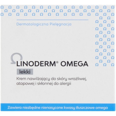 Linoderm Omega Krem nawilżający do skóry wrażliwej atopowej i skłonnej do alergii lekki 50 ml