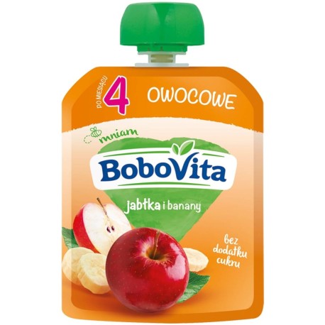 BoboVita Mus jabłka i banany po 4. miesiącu 80 g