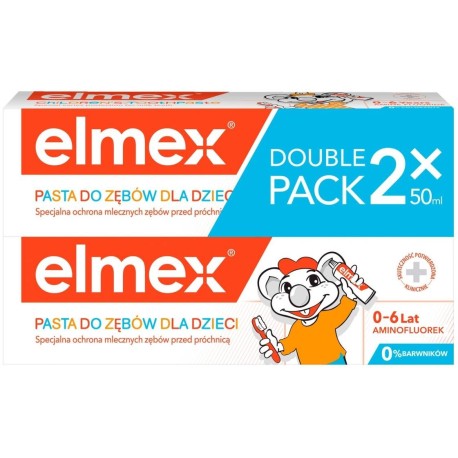 elmex Pasta do zębów dla dzieci do 6 lat 2 x 50 ml