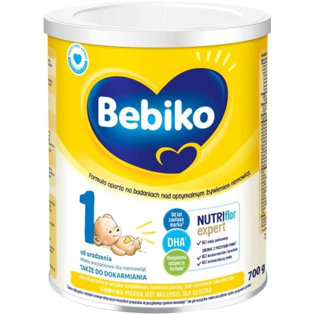 Bebiko 1 Mleko początkowe dla niemowląt od urodzenia 700 g