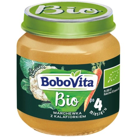 BoboVita Bio Marchewka z kalafiorkiem po 4 miesiącu 125 g