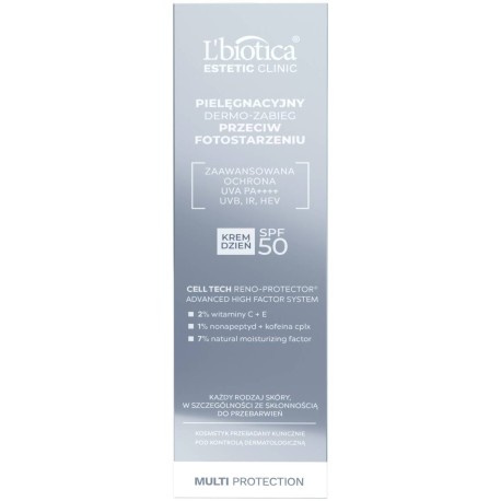 L'biotica Estetic Clinic MULTI Protection pielęgnacyjny dermo zabieg krem dzień SPF50 35 ml