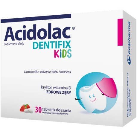 Acidolac Dentifix Kids x 30 tabl. do ssania