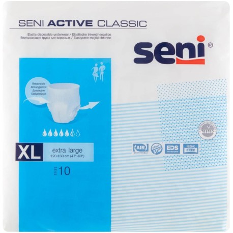 Seni Active Classic Extra Large Elastyczne majtki chłonne 10 sztuk