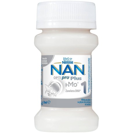 NAN OPTIPRO Plus 1 HMO Mleko początkowe w płynie dla niemowląt od urodzenia 70 ml