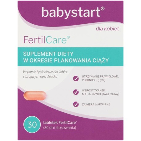 Babystart FertilCare Suplement diety w okresie planowania ciąży dla kobiet 45 g (30 tabletek)