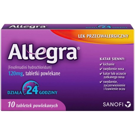 Allegra Tabletek powlekanych Lek przeciwalergiczny