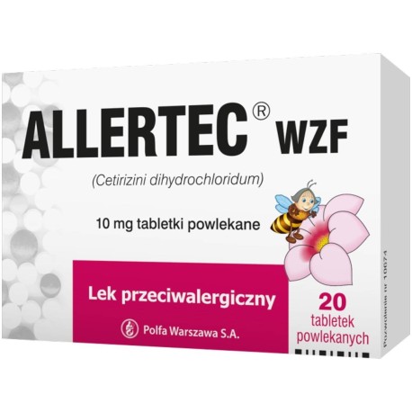 Allertec WZF 10 mg x 20 tabl. powl.