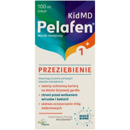 Pelafen Wyrób medyczny przeziębienie syrop o smaku malinowym 30 ml