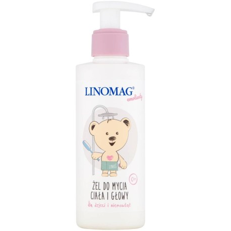 Linomag Emolienty Żel do mycia ciała i głowy dla dzieci i niemowląt 200 ml