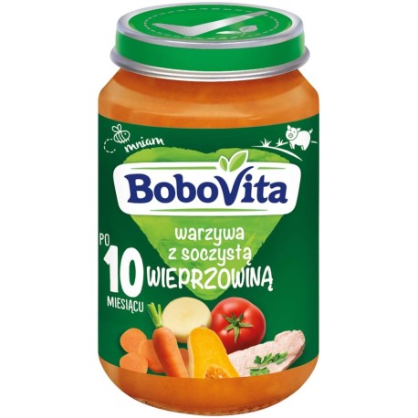 BoboVita Warzywa z soczystą wieprzowiną po 10 miesiącu 190 g