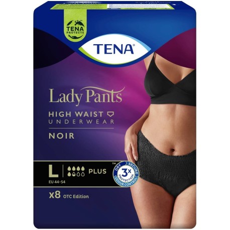 TENA Lady Pants Noir Plus Bielizna chłonna dla kobiet L 8 sztuk