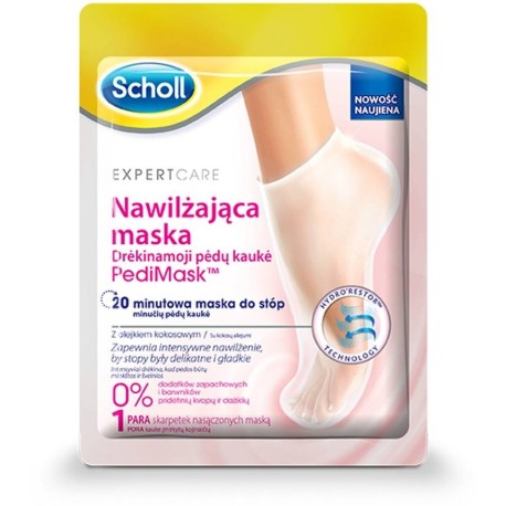 Scholl PediMask Nawilżająca maska z olejkiem kokosowym 1 para