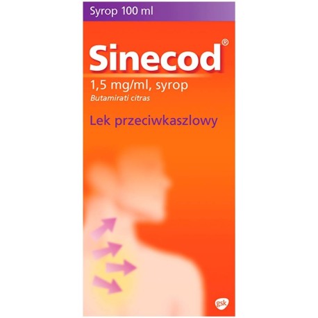 Sinecod 1,5 mg/ml Lek przeciwkaszlowy syrop 100 ml