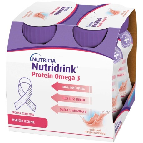 Nutridrink Protein Omega 3 Żywność specjalnego przeznaczenia medycznego 500 ml (4 x 125 ml)