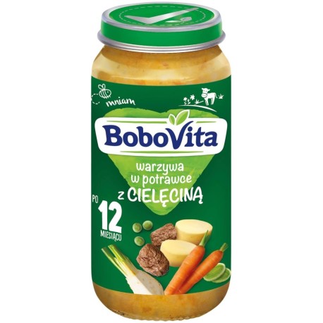 BoboVita Warzywa w potrawce z cielęciną po 12 miesiącu 250 g