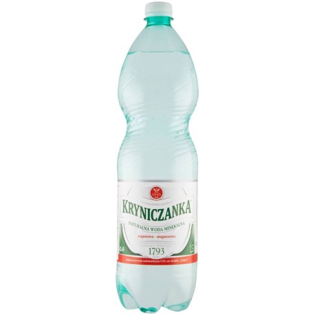 Kryniczanka Naturalna woda mineralna wysokozmineralizowana niskonasycona 1,5 l