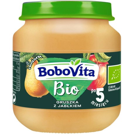 BoboVita Bio Gruszka z jabłkiem po 5 miesiącu 125 g