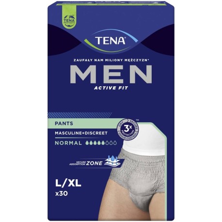 TENA Men Pants Normal Męska bielizna chłonna L/XL 30 sztuk