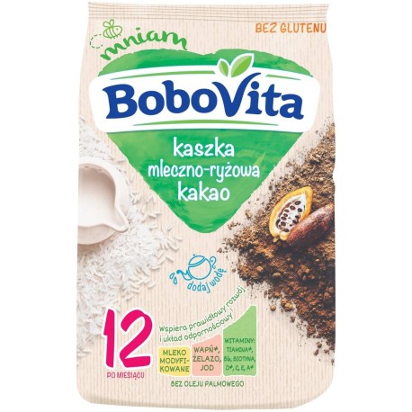 BoboVita Kaszka mleczno-ryżowa kakao po 12 miesiącu 230 g