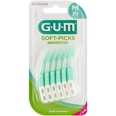 GUM Soft-Picks Zakrzywiona gumowa szczoteczka międzyzębowa M 30 sztuki