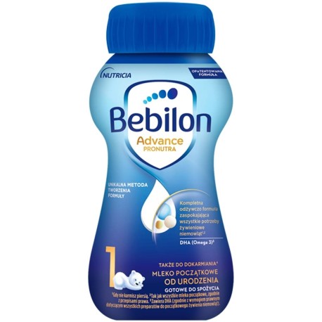 Bebilon 1 Advance Pronutra Mleko początkowe od urodzenia 200 ml