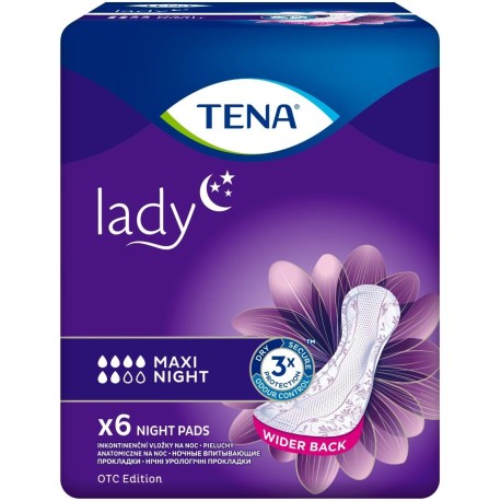 TENA Lady Maxi Night Specjalistyczne podpaski 6 sztuk