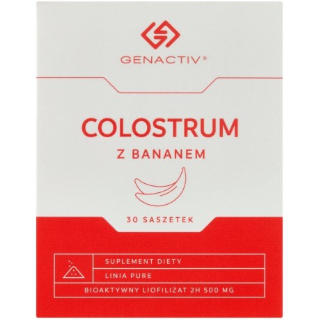 Genactiv Suplement diety z colostrum z bananem 30 g (30 sztuk)