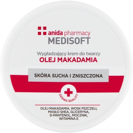 Anida Medisoft Wygładzający krem do twarzy olej makadamia 100 ml