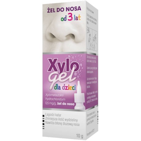 Xylogel dla dzieci żel do nosa 0,5 mg/g but. 10 g z pompką dozującą