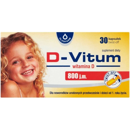 Oleofarm D-Vitum 800 j.m. Suplement diety 7 g (30 sztuk)