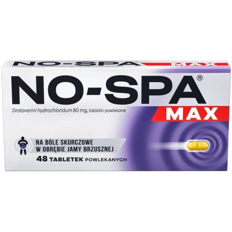 Sanofi No-Spa Max 80 mg Tabletki powlekane 48 sztuk