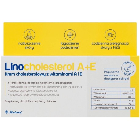 Linocholesterol A+E Krem cholesterolowy z witaminami A i E 50 g